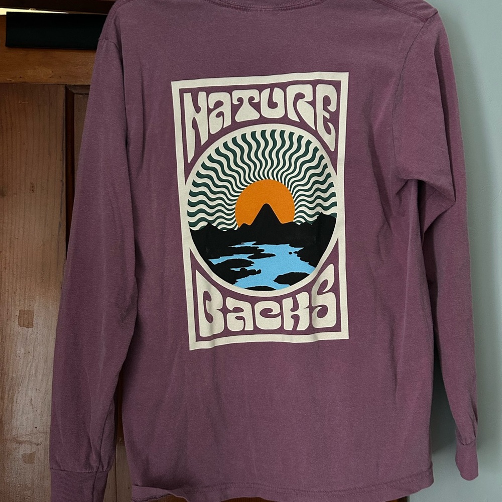 Nature Backs Purple Long Sleeve Shirt